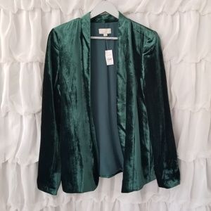 Loft Green Velvet Blazer